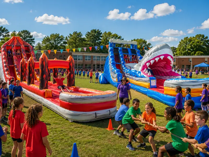 Inflatable party rentals set up for schools & churches in Southwest Florida