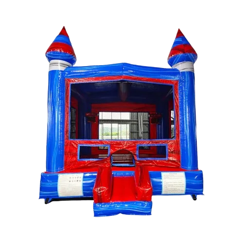 Baja Bounce House delivered and set up on a backyard lawn for a party in Fort Myers, FL