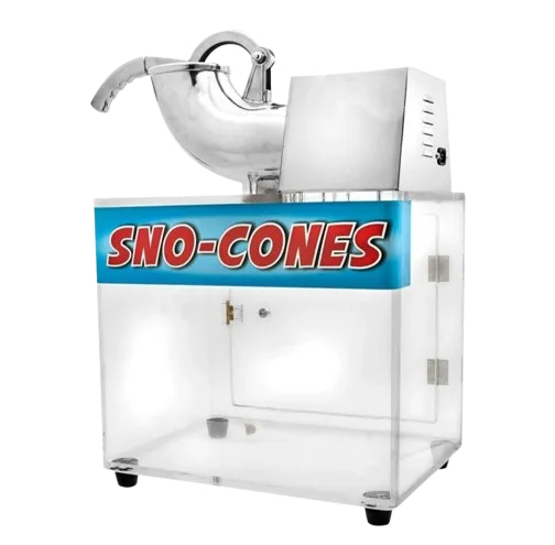Snow Cone Machine delivered and set up on a backyard lawn for a party in Fort Myers, FL